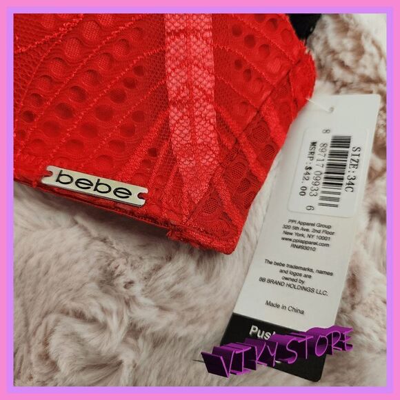 NWT {BEBE} Sensual Duo:  Push Up Bras, Size 34C NWT - Picture 6 of 7